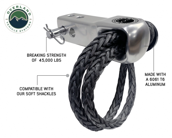 21-6580 Combo Pack Soft Shackle 5/8″ With Collar 44,500 lb. and Aluminum Receiver Mount