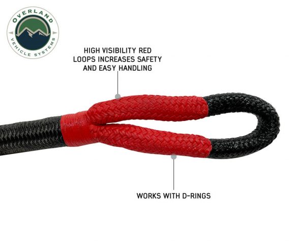 Combo Pack Soft Shackle 7/16″ 41,000 lb. With Collar and Recovery Ring 2.5″ 10,000 lb. Red