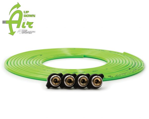 Replacement tire whip hose kit 240″ Green with 4 quick release Chucks