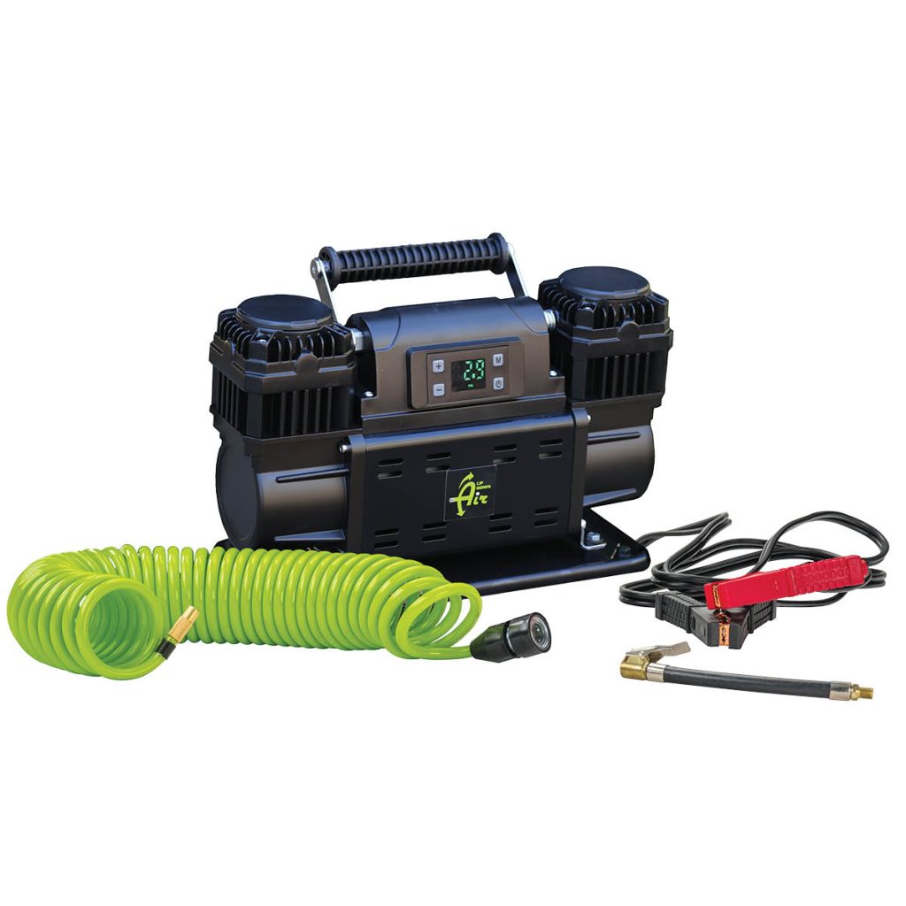 EGOI Portable Air Twin Compressor System 10.6 CFM With Digital Control Panel, Storage Bag, Hose & Attachments – Dual Motor - view 2
