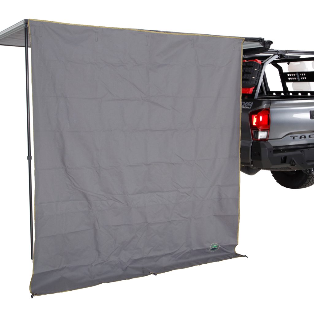 HD Nomadic 2.0 – Awning Wall Front Section, 6.5′ x 6.5′, Grey Body, Green Trim W/Storage Bag - view 2