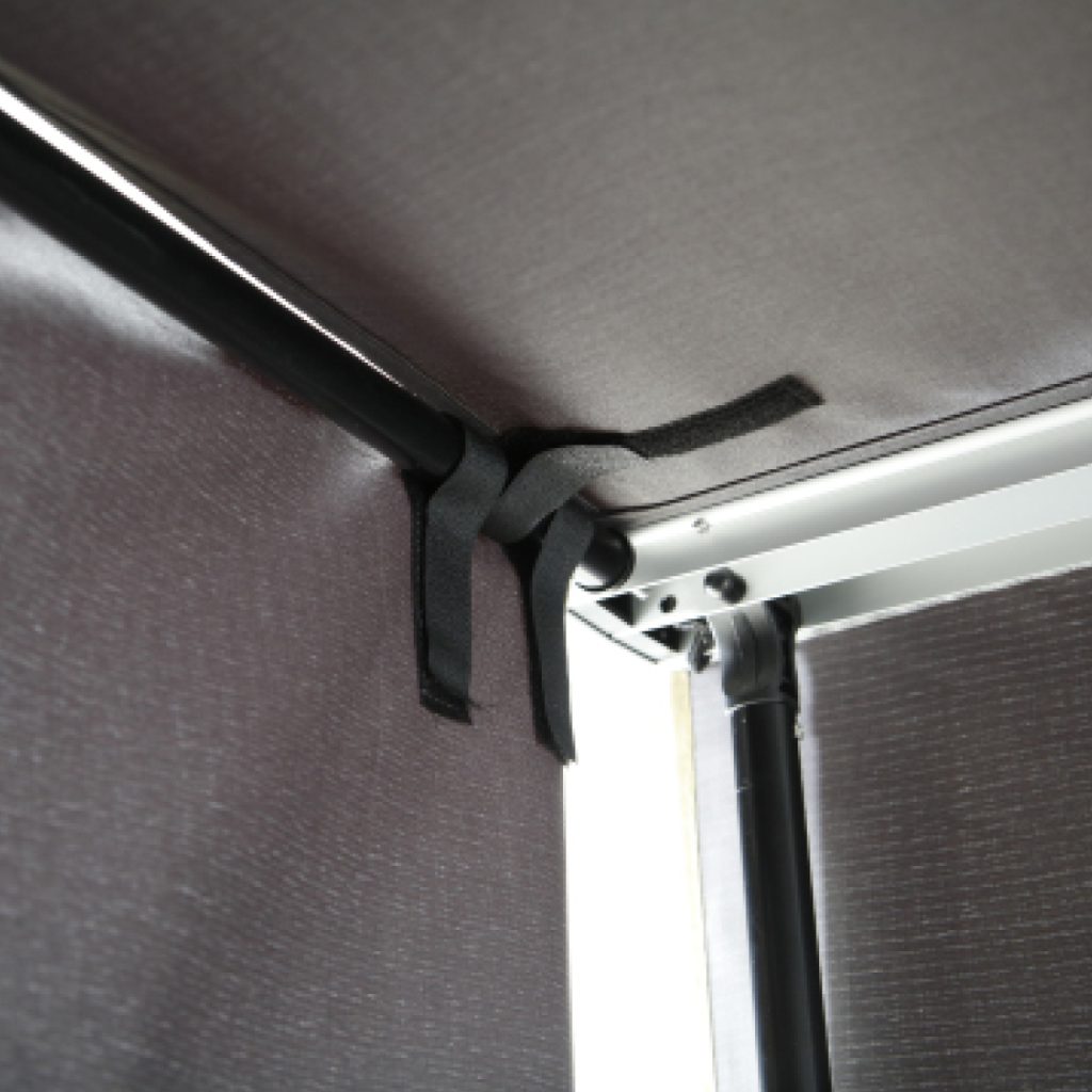 HD Nomadic 2.0 – Awning Wall Front Section, 6.5′ x 6.5′, Grey Body, Green Trim W/Storage Bag - view 3