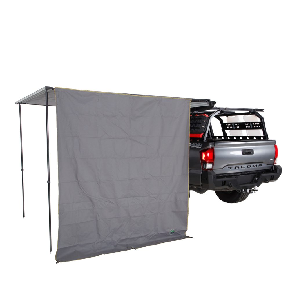 HD Nomadic 2.0 – Awning Wall Front Section, 6.5′ x 6.5′, Grey Body, Green Trim W/Storage Bag - view 5