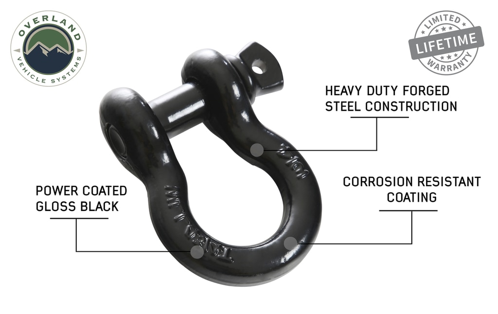 Recovery Shackle 3/4″ 4.75 Ton – Black - view 4