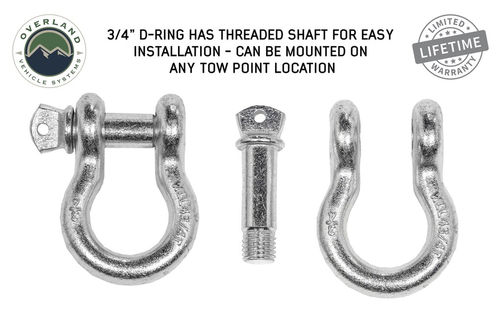 Recovery Shackle 3/4″ 4.75 Ton – Zinc - view 2