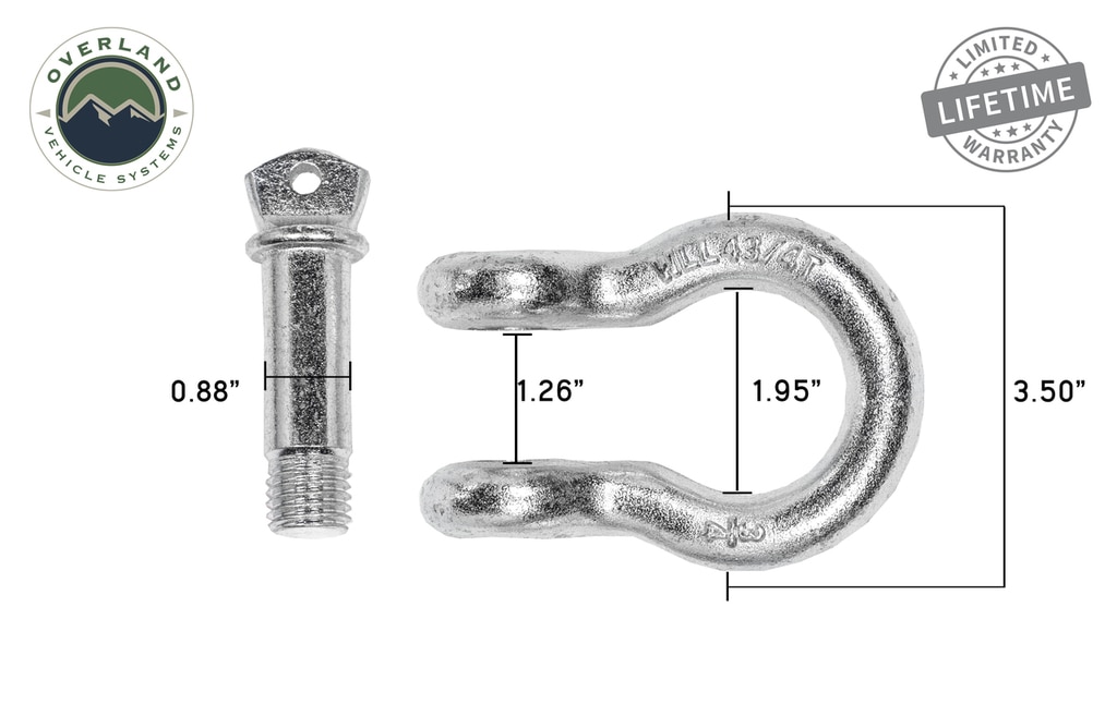 Recovery Shackle 3/4″ 4.75 Ton – Zinc - view 5