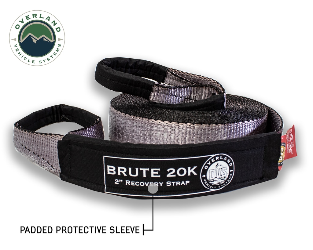 Tow Strap 20,000 lb. 2″ x 30′ Gray With Black Ends & Storage Bag - view 2