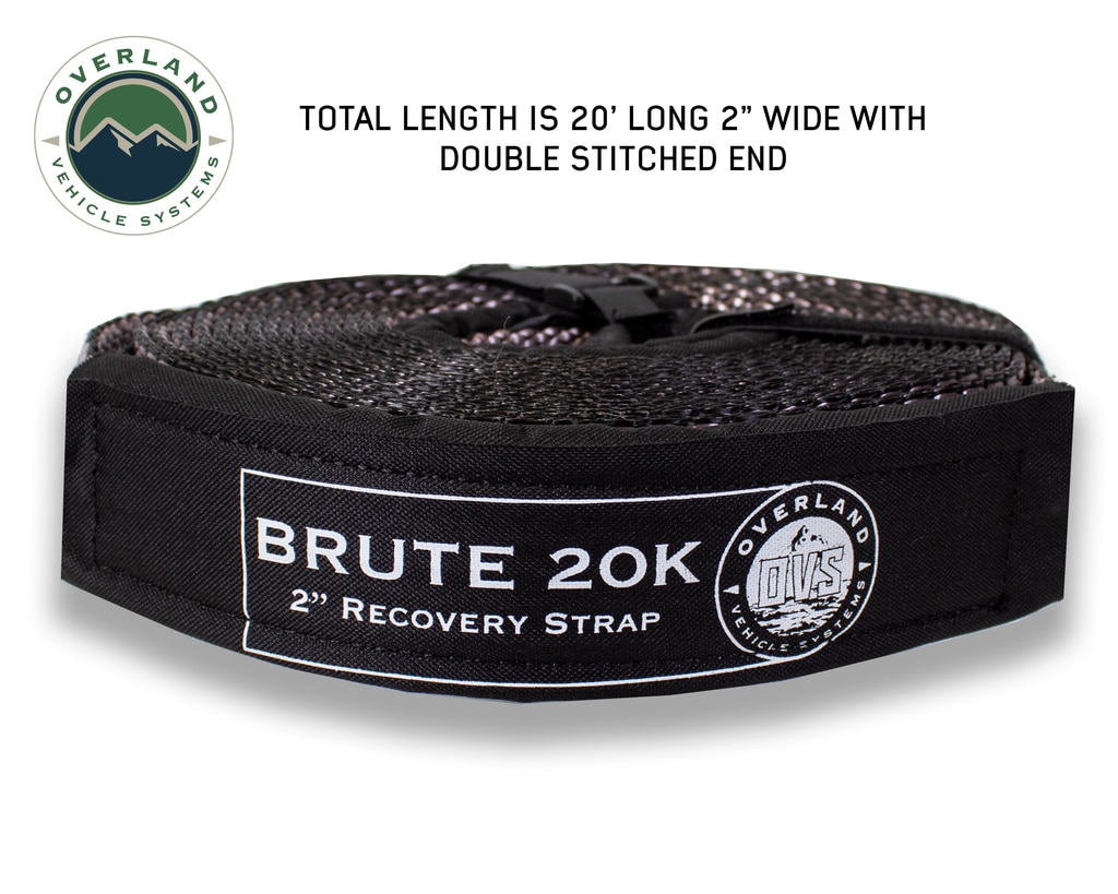 Tow Strap 20,000 lb. 2″ x 30′ Gray With Black Ends & Storage Bag - view 3