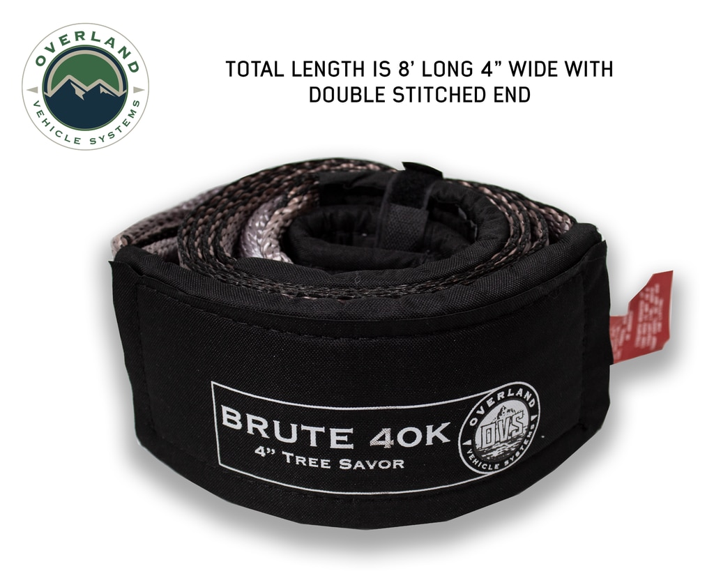 Tow Strap 40,000 lb. 4″ x 8′ Gray With Black Ends & Storage Bag - view 3