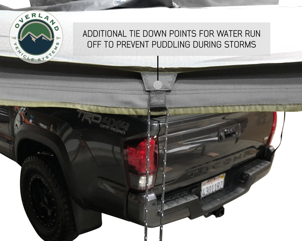 HD Nomadic 270 – Awning, Wall 1, 2 & 3, Passenger Side, Grey Body, Green Trim & Black Travel Cover - view 3