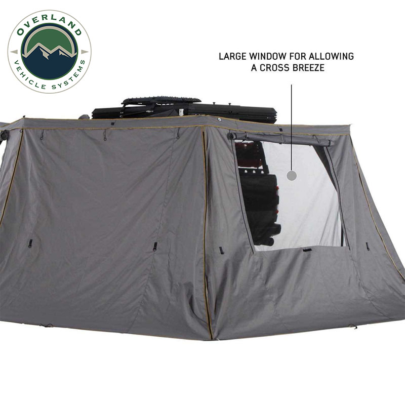 HD Nomadic 270 – Awning Wall Kit 1,2 & 3, Passenger Side, Grey Body, Green Trim W/Storage Bag - view 2
