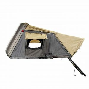 HD Bundu 4 - Hard Shell Roof Top Tent, 4 Person, Grey Body & Black Rainfly
