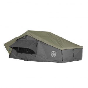HD Nomadic N4E - Soft Sided Roof Top Tent, 4 Person, Grey Body & Green Rainfly