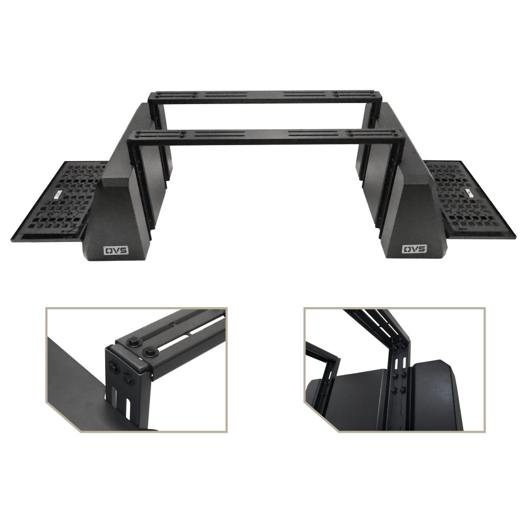 OVS Pod Rack mounting hardware and no-drill clamp detail