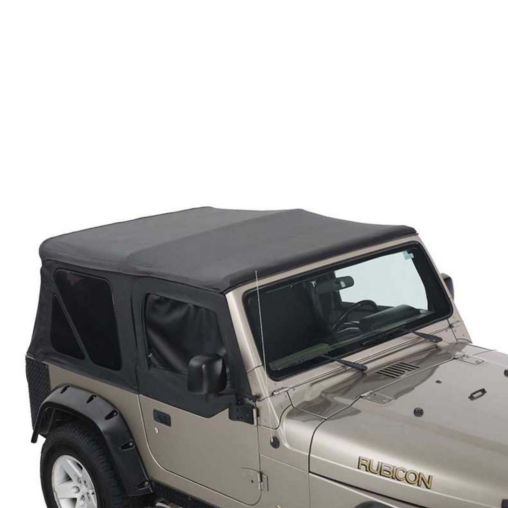 King 4WD Replacement Soft Top With Tinted Upper Doors – Black Diamond – TJ