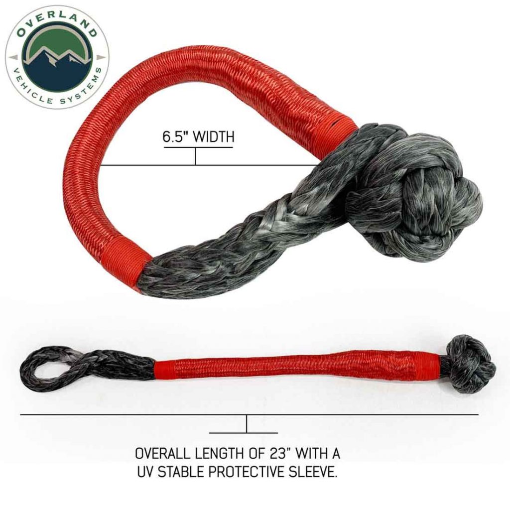Overland Vehicle Systems Soft Shackle 5/8″ 44,500 lb. With Loop & Abrasive Sleeve – 23″ With Storage Bag - image 2