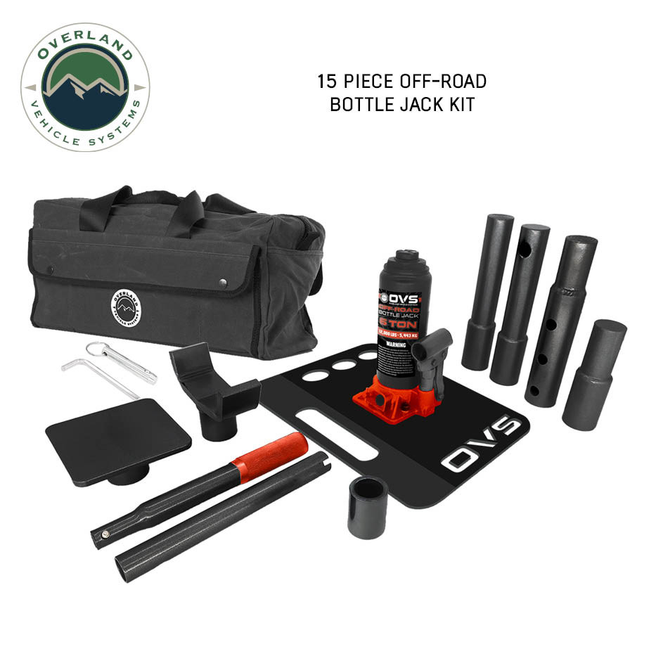 Overland Vehicle Systems Off-Road Bottle Jack – 6 Ton – 12 Piece Kit with Organized Storage Bag - image 2