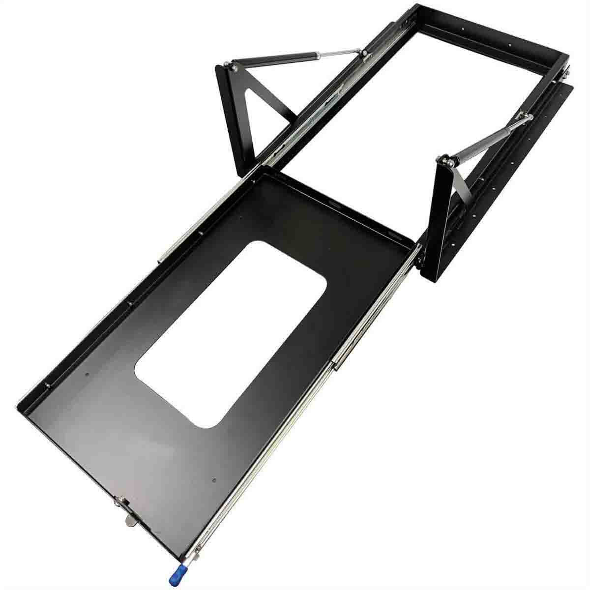 Refrigerator Tray With Slide and Tilt