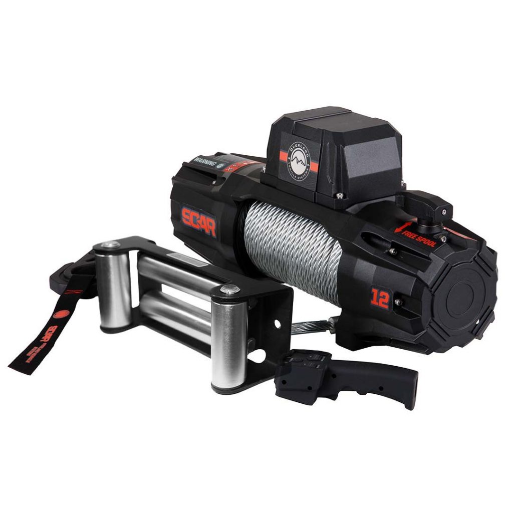 Overland Vehicle Systems SCAR 12 – 12,000 lb. Winch With Steel Cable & Wireless Remote