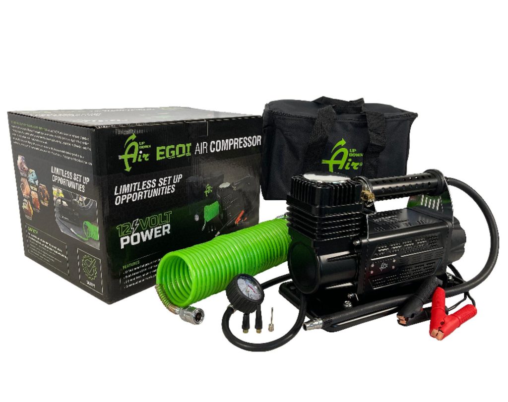 Up Down Air EGOI portable air compressor system, 5.6 CFM single motor, with storage bag