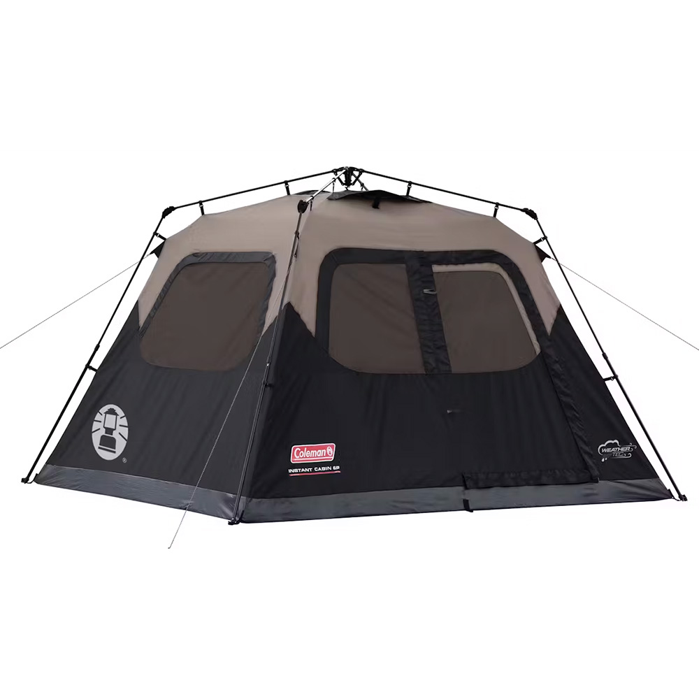 Coleman 6-Person Instant Cabin Tent - 60 Second Setup, Black
