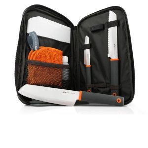 GSI Santoku Knife Set — Three Knives, Board, Soap and Case