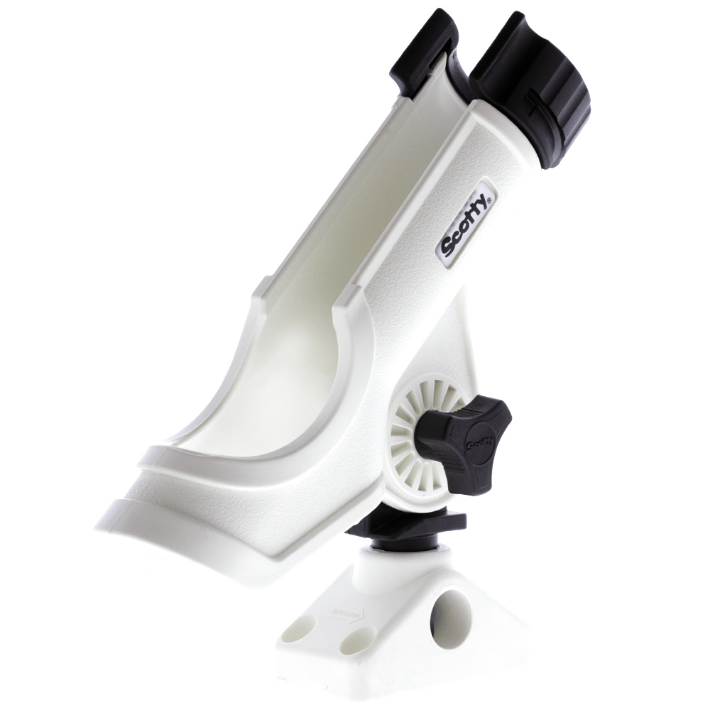 Scotty Powerlock Rod Holder with Side/Deck Mount - White