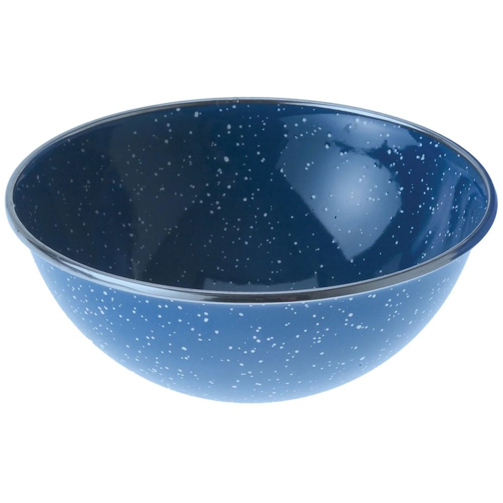 GSI Enamel Bowl with Stainless Rim — 6 in., Blue