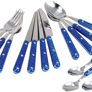 GSI Pioneer Enamelware Cutlery — Service for 4