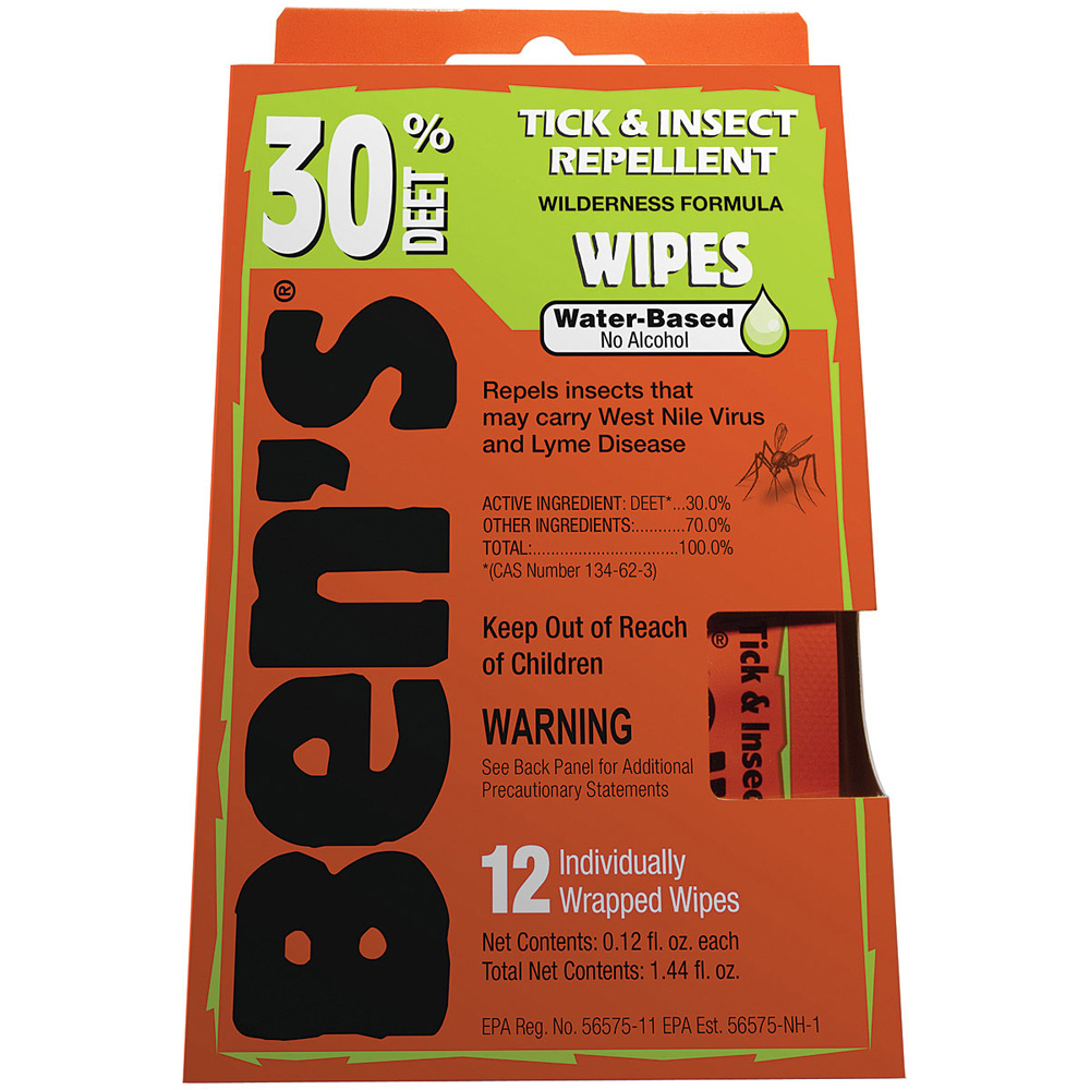 Ben's 30% DEET Wipes — 12 Pack