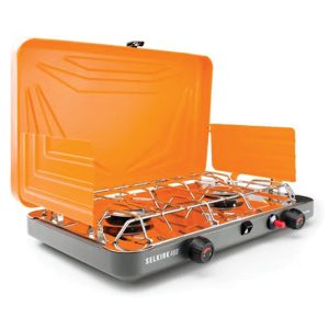 GSI Selkirk 460+ Camp Stove — Twin-Burner Propane, Piezo Ignition