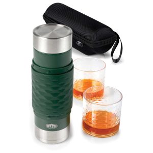 GSI Insulated Cocktail Set — 17 oz Vacuum Flask, Strainer and Two Tumblers