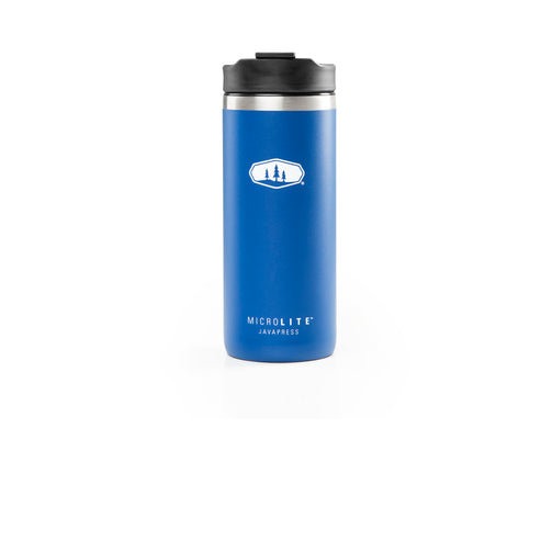 GSI MicroLite JavaPress — 15 fl. oz. Vacuum-Insulated Press Mug, Blue