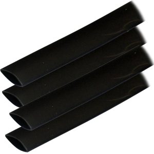 Ancor Adhesive Lined Heat Shrink Tubing - 3/4" x 12" - 4-Pack - Black