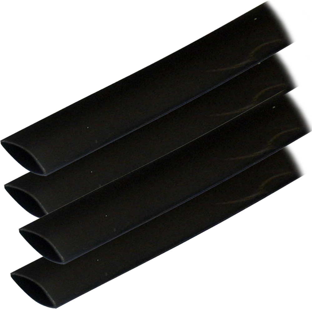 Ancor Adhesive Lined Heat Shrink Tubing - 3/4" x 12" - 4-Pack - Black