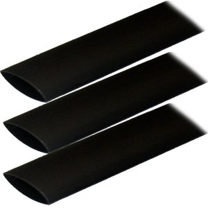 Ancor Adhesive Lined Heat Shrink Tubing - 1" x 12" - 3-Pack - Black