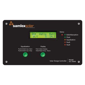 Samlex 30A Solar Charge Controller - Flush Mount w/LCD Display - SCC-30AB