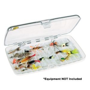 Plano Guide Series large fly fishing case, clear shell with closed-ripple foam and latch