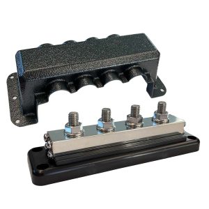 Victron Busbar 600A 4-Post with Cover - 3/8 in and M8 Terminals