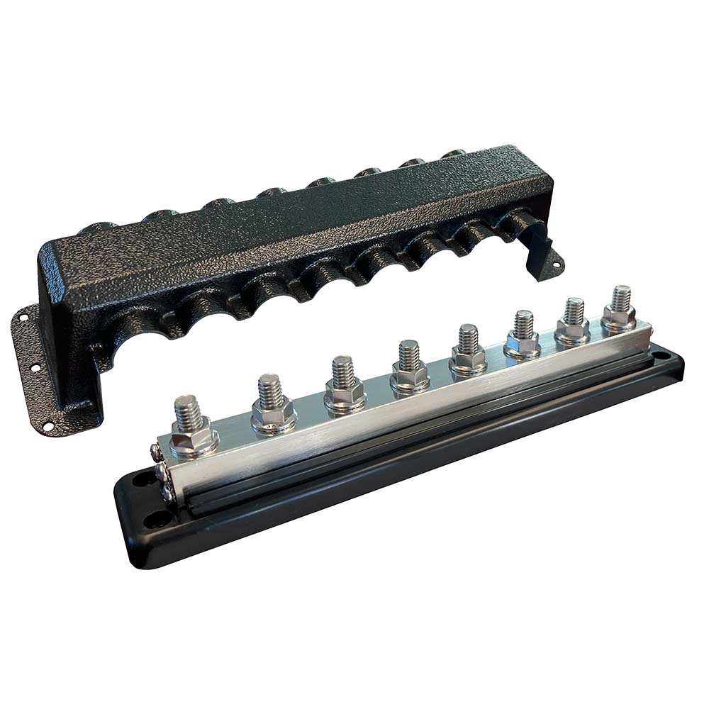 Victron Busbar 600A 8-Post with Cover - 3/8 in and M8 Terminals