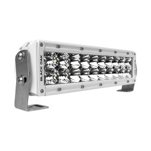 Black Oak 10 in. Double Row LED Light Bar - Combo Optics - White Housing - Pro Series 3.0