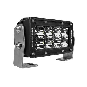 Black Oak 4 in. Double Row LED Light Bar - Flood Optics - Black Housing - Pro Series 3.0