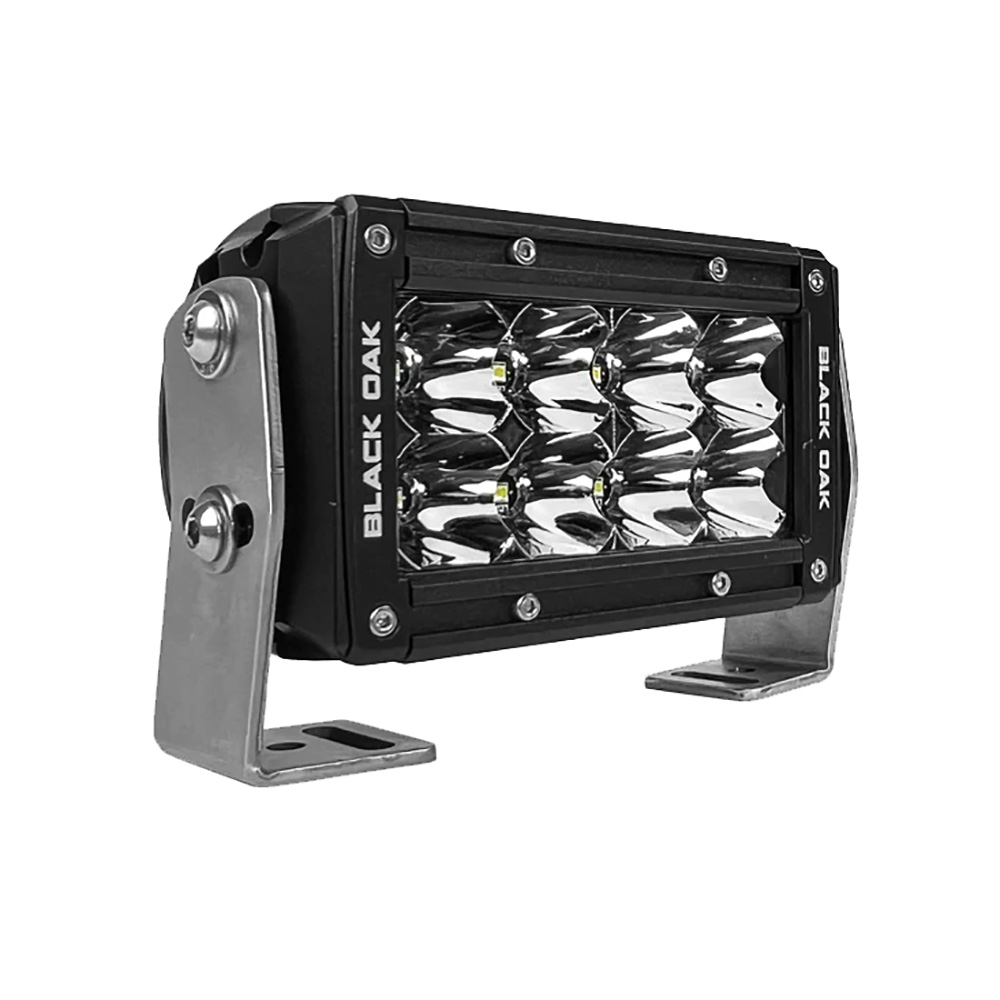 Black Oak 4 in. Double Row LED Light Bar - Flood Optics - Black Housing - Pro Series 3.0