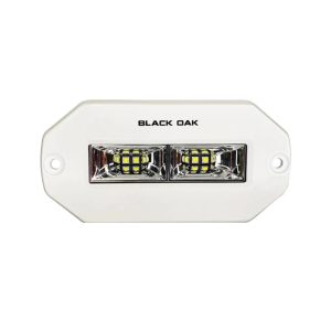 Black Oak 4 in. Flush Mount Spreader Light - White Housing - Pro Series 3.0